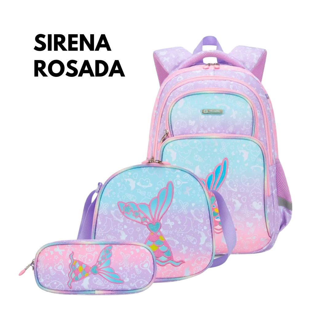 🎒✨ MOCHILA SET 3 PIEZAS PARA NIÑA