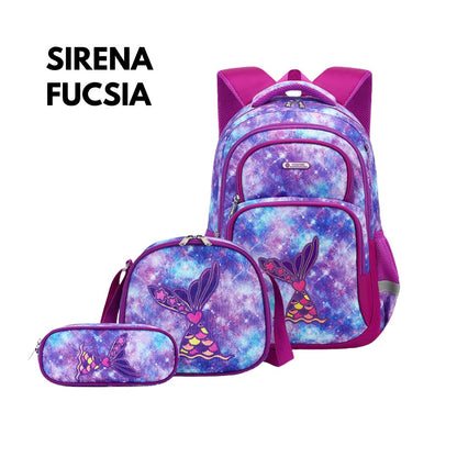 🎒✨ MOCHILA SET 3 PIEZAS PARA NIÑA